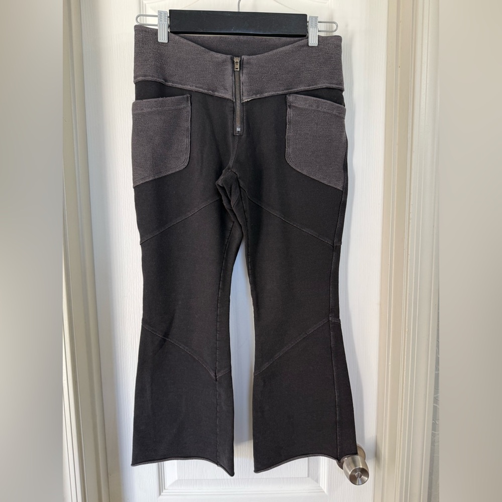 Free People Movement Charcoal/Black Flare Pants Size M